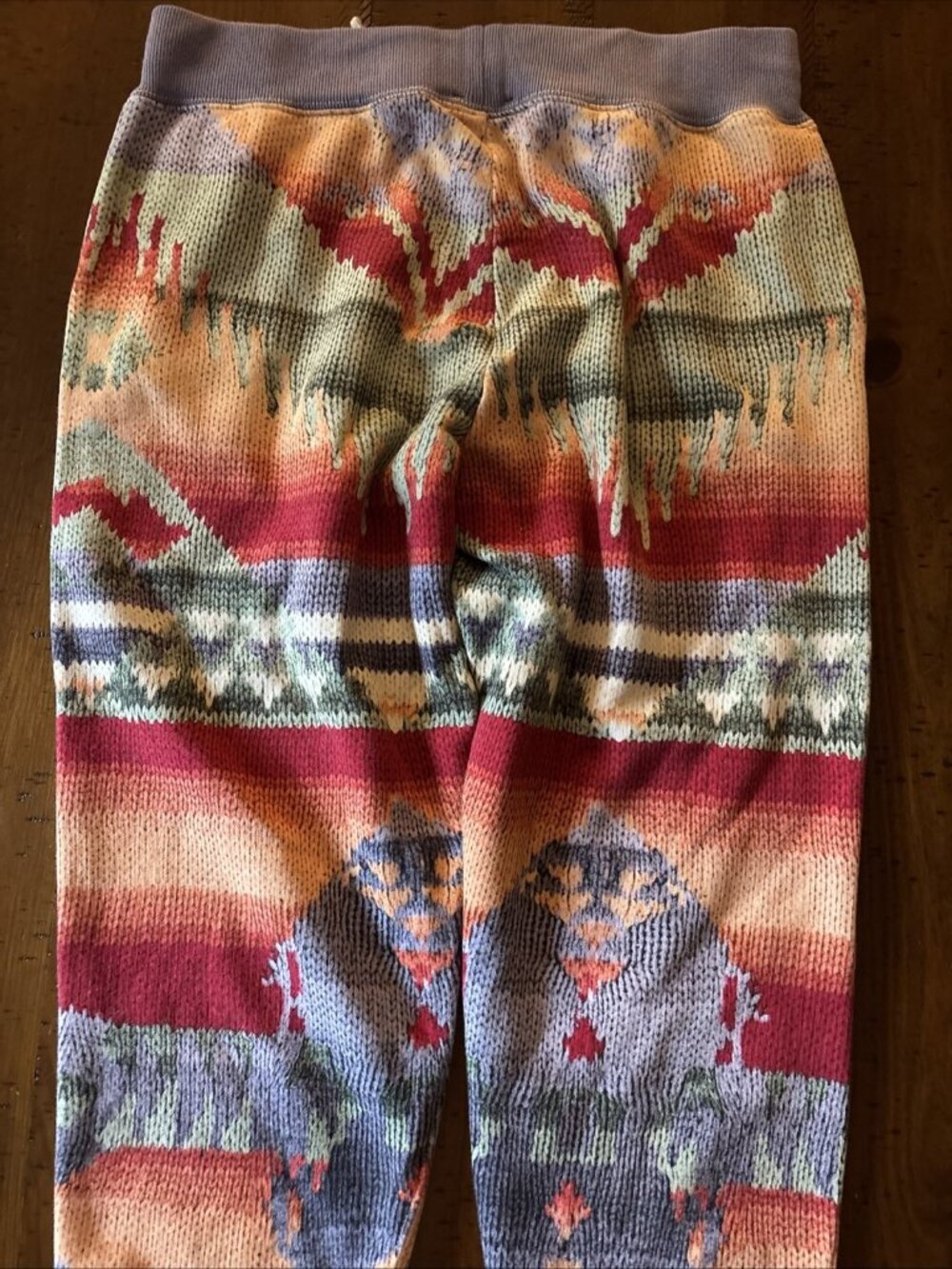Women's Polo Ralph Lauren Southwestern Fleece Joggers  Sweatpants Medium - Picture 8 of 9
